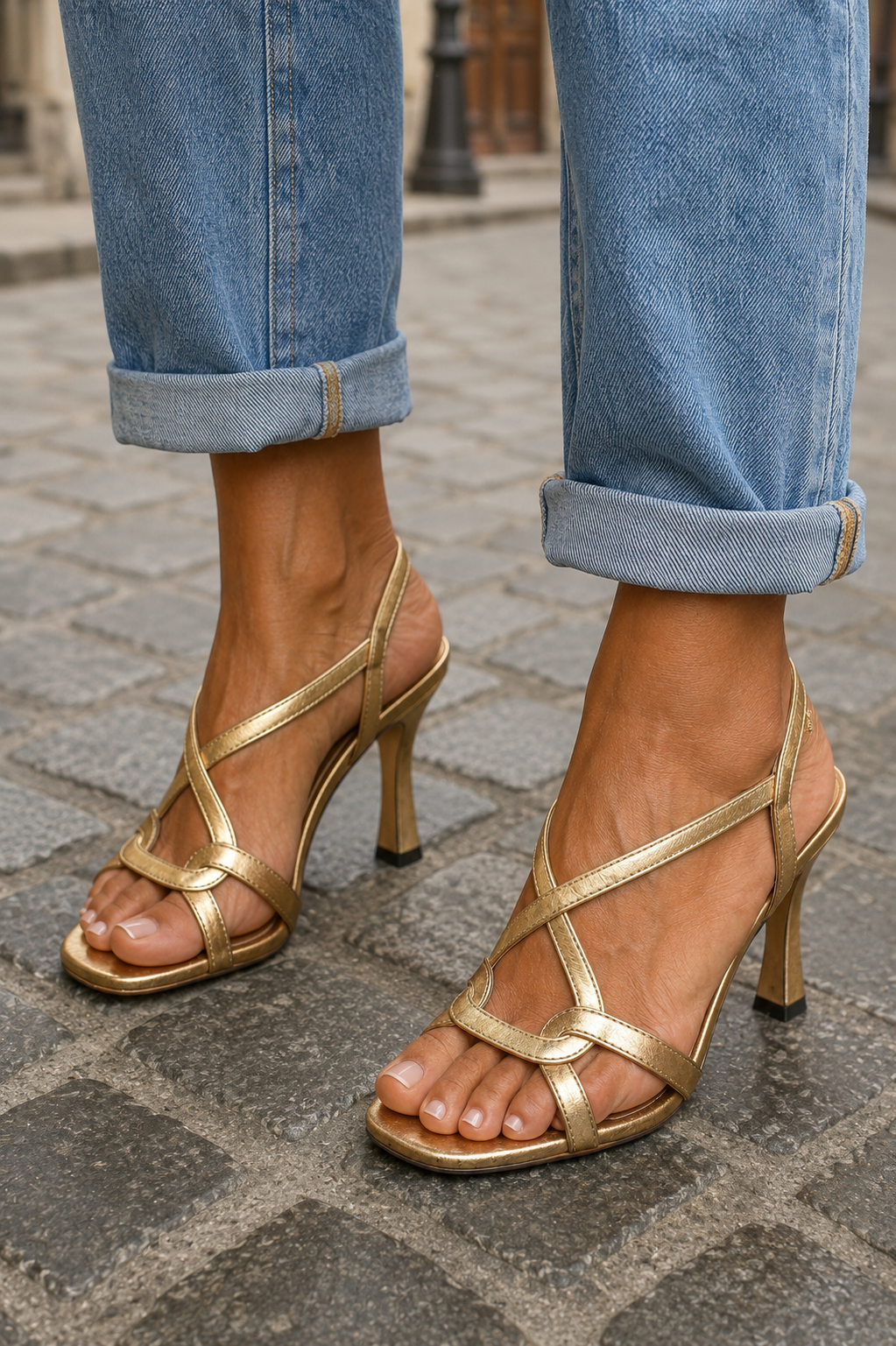 Cassie | Captivating Golden Summer Sandals
