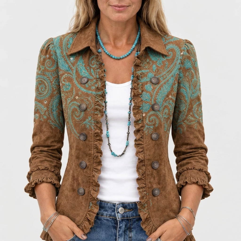 Goldenridge™ Paisley Ruffle Jacket