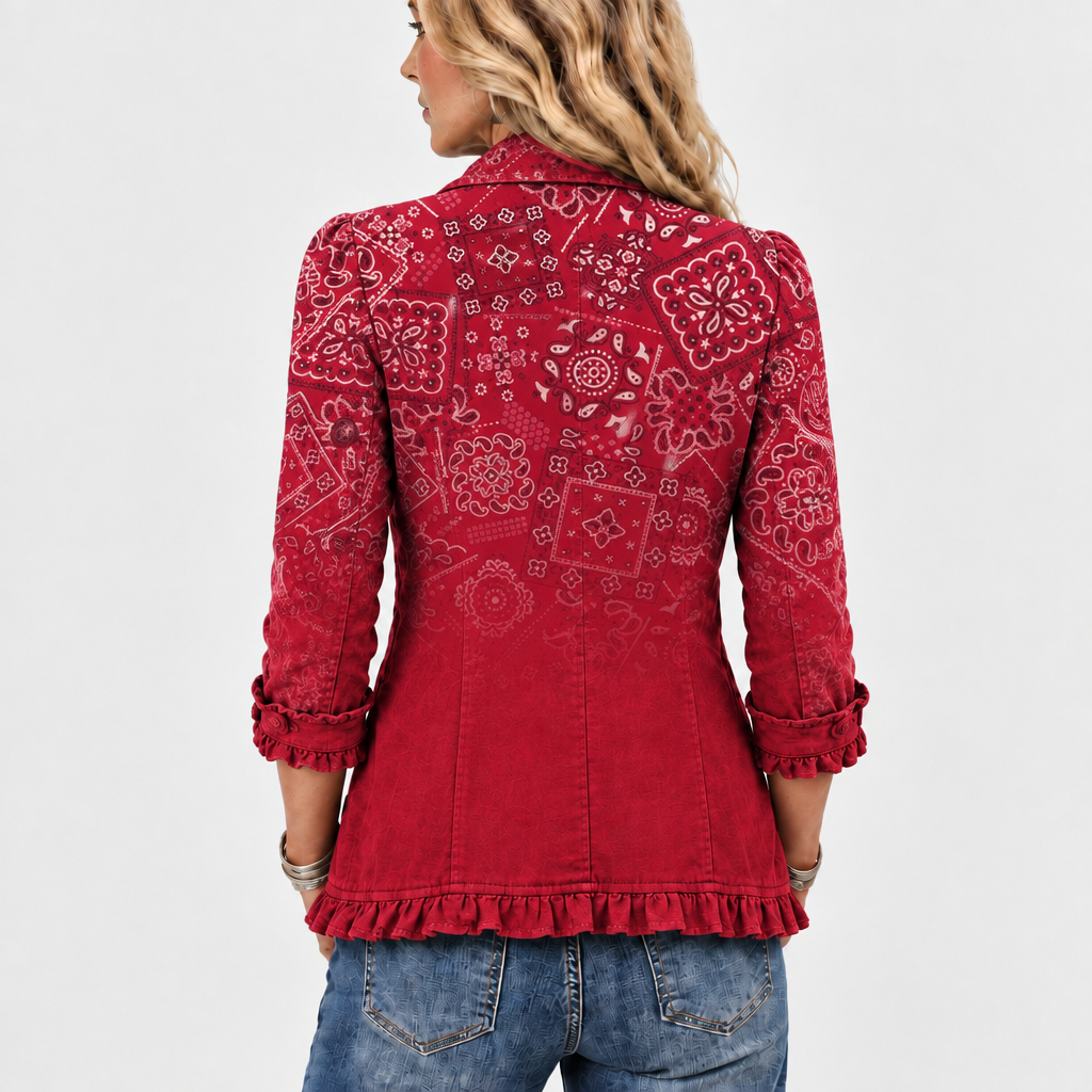 Criselle™ - Bohemian Paisley Ombre Frill Jacket