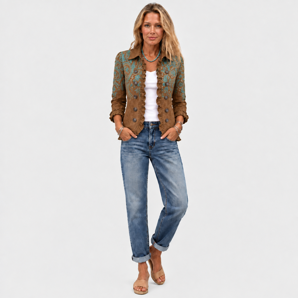 Goldenridge™ Paisley Ruffle Jacket