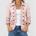 Bettany™ Floral Ruffle Button-Up Coat